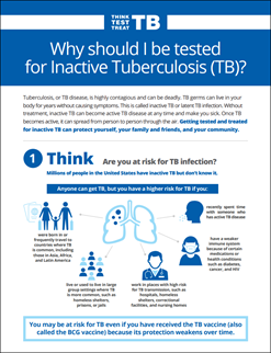 Why should I be tested for Inactive Tuberculosis (TB)?
